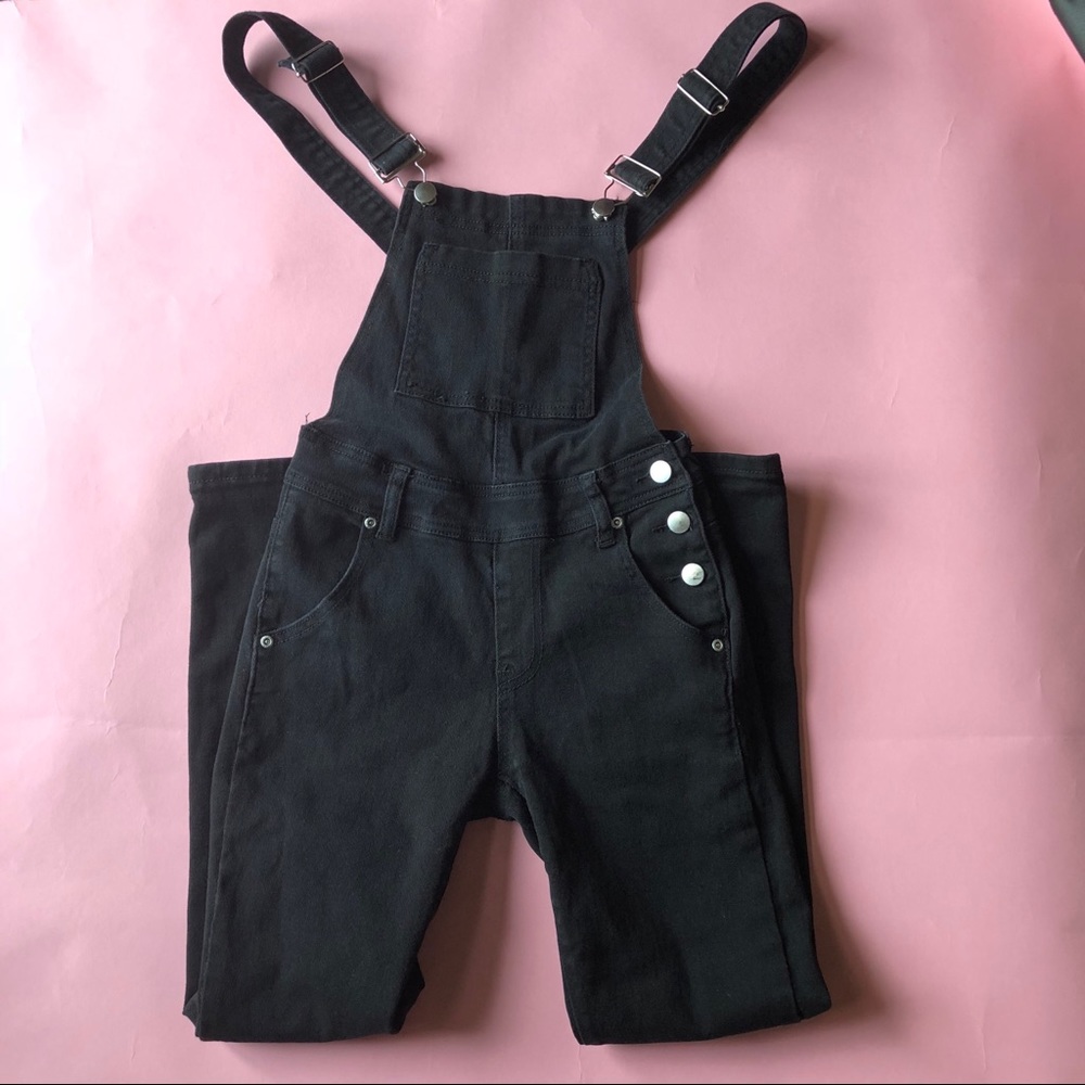 Black denim overalls SZ 2